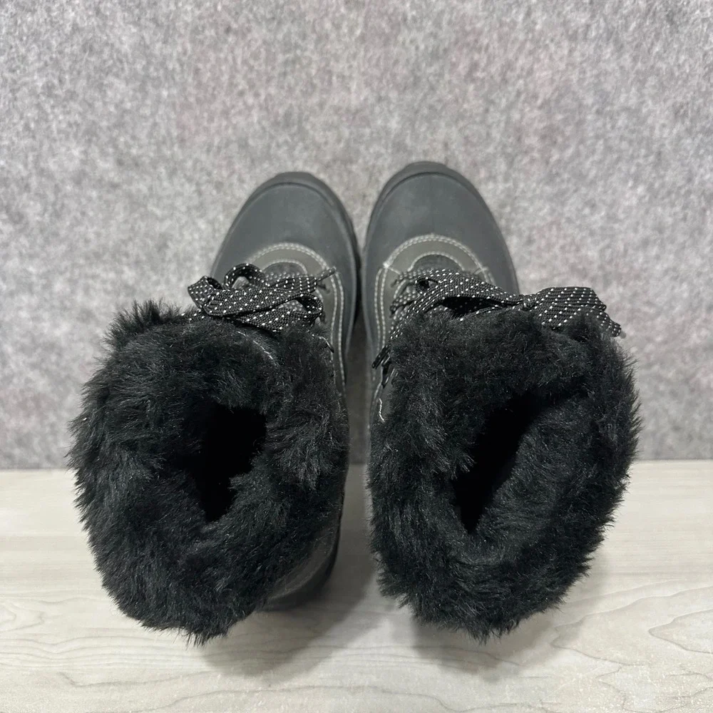 Merrell Aurora 6 Ice+ Waterproof Winter Boots Womens‎ Sz 7 Black Faux Insulated